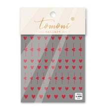 Load image into Gallery viewer, Bubble Cute Black Red Hearts Nail Stickers Nail Art Decorations Nail Decals Design Self-Adhesive 3D Wave Design Decoration for Women Girls Adhesive Striping Tape Nail Art Stickers
