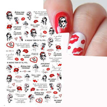 Load image into Gallery viewer, New Super Thin Self-Adhesive  Letter 3d Nail Decal Stickers Manicure Nail Art Decoration Accessories Holographic Old English Character Nail Self-Adhesive Sticker English Font Design Manicure Design Water Sliders Decorations Accessories
