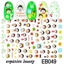 Load image into Gallery viewer, Nail Stickers Cute Rabbit Nail Art Decorations No Face Man Sliders For Manicure Cute Cartoon Nail Art Sticker Decals for Women Kids Girls Manicure Decoration Nail Art Supplies 3D Self-Adhesive Nail Decals Designer Nail Stickers for Acrylic Nails
