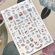 Load image into Gallery viewer, Cute rabbit Cute cat  Japanese Justice Girl 3D Back Glue Nail Sticker Nail Decoration Nail Art Nail Ornament Self Adhesive Nail Decals for Nail Art Decoration Including Hearts Stars Letters Bowknot Leaves Flowers Plants Fruits Butterflies for Woman
