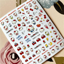 Load image into Gallery viewer, Cute rabbit Cute cat  Japanese Justice Girl 3D Back Glue Nail Sticker Nail Decoration Nail Art Nail Ornament Self Adhesive Nail Decals for Nail Art Decoration Including Hearts Stars Letters Bowknot Leaves Flowers Plants Fruits Butterflies for Woman

