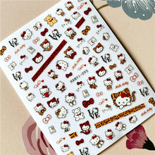 Load image into Gallery viewer, Cute rabbit Cute cat  Japanese Justice Girl 3D Back Glue Nail Sticker Nail Decoration Nail Art Nail Ornament Self Adhesive Nail Decals for Nail Art Decoration Including Hearts Stars Letters Bowknot Leaves Flowers Plants Fruits Butterflies for Woman
