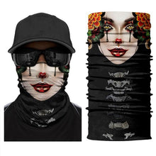 Load image into Gallery viewer, Women Balaclava Neck Gaiter Tubular Buff Bandana Scarf Headgear Bicycle Half Mask Face Cover Venom Headband Summer Men Beanie Hat Windproof Head Scarves Neck Warmer Cycling Camping Hiking Men Women Fashion Magic Scarves Turban Outdoor Headband
