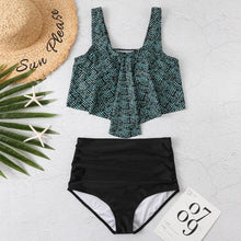 Load image into Gallery viewer, Women High Waist Bikini Plus Size Swimwear Summer Swimsuit Beach Bathing Suit Ruffle Bikini  Floral Printed Ruffle High Waist Bikini Set Women's Tummy Control Bathing Suit Swimsuit Flounce Peplum
