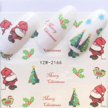 Load image into Gallery viewer, New Christmas Water Decal Nail Art Nail sticker New Year Slider Tattoo Full Cover Santa Claus Snowman Designs Xmas Decals 3D Wave Design Decoration for Women Girls Tape Nail Art Stickers Decal Decoration  Nail Art Accessories Decoration Decal
