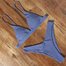 Load image into Gallery viewer, Micro Mini Bikini Swimwear Women Halter Push Up Bikini Set Padded Bra  Women's Underwired Triangle Bathing Two Pieces Swimsuit Bikini Set  Swimsuit Bandage Swim Suit
