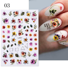 Load image into Gallery viewer, Flowers Leaves Line 3D Nail Stickers Autumn Winter Fall Leaf Design Transfer Sliders Abstract Waves Nail Art Decals Manicures  Decal Self-Adhesive 3D Wave Design Decoration for Women Girls Tape Nail Art Stickers Decal Decoration
