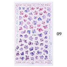 Load image into Gallery viewer, Flowers Leaves Line 3D Nail Stickers Autumn Winter Fall Leaf Design Transfer Sliders Abstract Waves Nail Art Decals Manicures  Decal Self-Adhesive 3D Wave Design Decoration for Women Girls Tape Nail Art Stickers Decal Decoration
