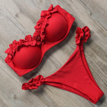 Load image into Gallery viewer, Bikini Swimwear Women Swimsuit  Leopard Bikini Set Women's Halter Triangle Bikini Bottom Cheeky Two Piece Swimsuits Push Up Bathing Suit Female Summer Beach Wear
