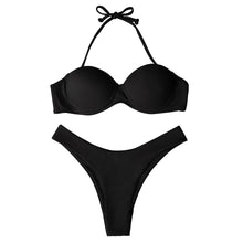 Load image into Gallery viewer, Bikini Swimwear Women Swimsuit  Leopard Bikini Set Women's Halter Triangle Bikini Bottom Cheeky Two Piece Swimsuits Push Up Bathing Suit Female Summer Beach Wear
