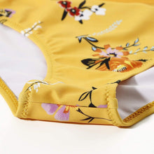Load image into Gallery viewer, Modern Floral Bikini 2 Pieces Flower Print Bikini Set Women Crisscross High Waist String 2 Piece Bathing Suits High Waist Women's Swimsuit Shorts Solid Bikini Floral Summer Bikini Set
