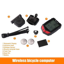 Load image into Gallery viewer, Bicycle Computer Wireless 20 Functions Speedometer Odometer Cycling Wireless Bike Computer Waterproof Bicycle Speedometer Odometer Support Smart Sensor LCD Backlight Display For Road Cycling
