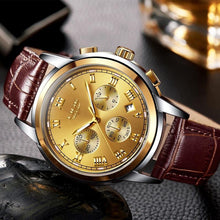 Load image into Gallery viewer, Men's Elegant Watch With Chronometers And Leather Belts  Business Style Perfect Gift Excellent Look
