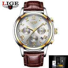 Load image into Gallery viewer, Men's Elegant Watch With Chronometers And Leather Belts  Business Style Perfect Gift Excellent Look
