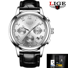 Load image into Gallery viewer, Men's Elegant Watch With Chronometers And Leather Belts  Business Style Perfect Gift Excellent Look
