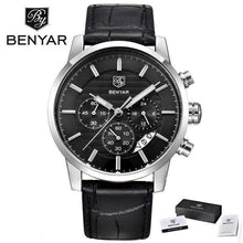 Load image into Gallery viewer, New Luxury Men Watches Chronograph Sports Watches Waterproof Casual Sport Leather Strap Quartz Men's Wrist Watch
