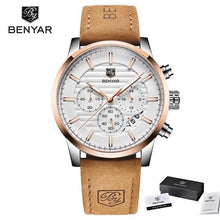 Load image into Gallery viewer, New Luxury Men Watches Chronograph Sports Watches Waterproof Casual Sport Leather Strap Quartz Men's Wrist Watch
