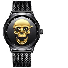 Load image into Gallery viewer, Men's Waterproof Stainless Steel Watch  3D Skull And Fluorescent Hands Unique Design Perfect Gift
