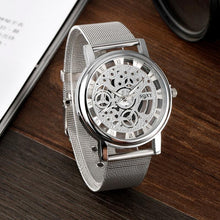 Load image into Gallery viewer, Unisex Metal Silver Watch With Steel Bracelet Unique Design Perfect Gift For Your Loved One

