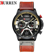 Load image into Gallery viewer, Men's Sports Waterproof Watch With Leather Belts, Chronometers And Large Numbers Details Luxury Watches Unique Design Excellent Gift
