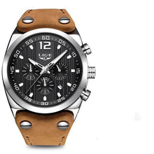 Load image into Gallery viewer, Men's Waterproof  Watch With Leather  Belts, Chronometers And Day Display Fluorescent Pointers Excellent Gift Unique Design
