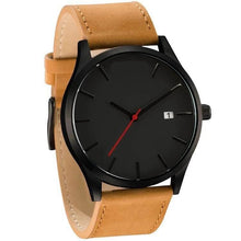 Load image into Gallery viewer, Men's Elegant Watch With Date Display And Stitched Leather Straps Unique Design Perfect Gift
