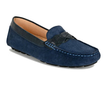 Load image into Gallery viewer, PIPER Leather Driving Loafer Navy

