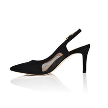 Load image into Gallery viewer, Dance Black Kid Suede/Black Mesh
