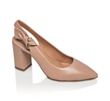 Load image into Gallery viewer, Daphne Leather Slingback Pump Taupe
