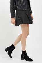 Load image into Gallery viewer, Arina Dress Ankle Bootie with a Block Heel in Black Suede
