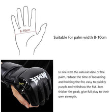 Load image into Gallery viewer, Professional Boxing Training Gloves Half Finger Leather Cushion for Adult Sanda Boxing UFC Training Sandbag Knuckles
