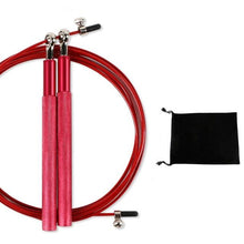 Load image into Gallery viewer, Professional Jump Rope Speed Skipping For Fitness Workout Training Flexible Jump Ropes For Fitness Quite Skipping Rope With Bearing Aluminum Alloy Handle And Carrying Bag
