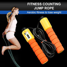 Load image into Gallery viewer, Professional Sponge Jump Ropes With Counter Sports Fitness Adjustable Fast Speed Counting Jump Skip Tangle-Free Rapid Speed Jump Rope With Counter For Aerobic Exercise Sports Fitness Cardio Workout Adjustable Cable Soft Sponge Non-Slip Handle
