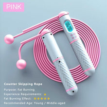 Load image into Gallery viewer, Professional Weight Loss Jump Rope Counter Speed Digital Jump Rope Adjustable Cordless Skipping Rope With Counter Adjustable Digital Counter Weighted Speed Skipping Rope With Weight Calorie Timer Circles For Training Fitness
