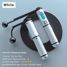 Load image into Gallery viewer, Professional Weight Loss Jump Rope Counter Speed Digital Jump Rope Adjustable Cordless Skipping Rope With Counter Adjustable Digital Counter Weighted Speed Skipping Rope With Weight Calorie Timer Circles For Training Fitness
