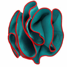 Load image into Gallery viewer, Vittorio Farina Round Pocket Square with Embroidered Piping

