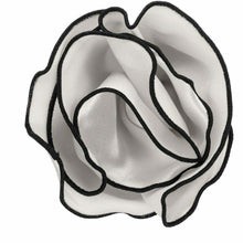 Load image into Gallery viewer, Vittorio Farina Round Pocket Square with Embroidered Piping
