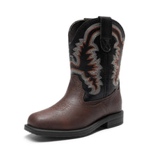 Load image into Gallery viewer, DREAM PAIRS Toddler Little Boys Girls Cowboy Boots Kids Western Square Toe Riding Mid Calf Boots 5 Toddler Black - # BOAA71210007
