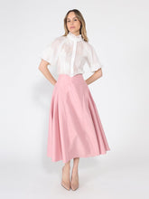 Load image into Gallery viewer, Puff sleeve embroidered organza top
