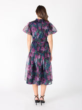 Load image into Gallery viewer, Puffed sleeve band collar belt dress
