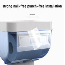 Load image into Gallery viewer, Punch-free Toilet Paper Holder Box Waterproof Storage Toilet Paper Storage Rack Paper Towel Kitchen Bathroom Storage Box Waterproof Toilet Paper Holder Wall Mounted Punch Free Paper Dispenser Transparent Storage Box Bathroom Kitchen Supply
