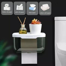 Load image into Gallery viewer, Punch-free Toilet Paper Holder Box Waterproof Storage Toilet Paper Storage Rack Paper Towel Kitchen Bathroom Storage Box Waterproof Toilet Paper Holder Wall Mounted Punch Free Paper Dispenser Transparent Storage Box Bathroom Kitchen Supply
