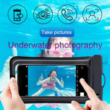 Load image into Gallery viewer, Purple Universal Waterproof Phone Case Water Proof Swim Pouch Bag Cases For iPhone Floating Phone Protector Smartphone Touchscreen Waterproof Pouch
