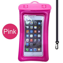 Load image into Gallery viewer, Purple Universal Waterproof Phone Case Water Proof Swim Pouch Bag Cases For iPhone Floating Phone Protector Smartphone Touchscreen Waterproof Pouch
