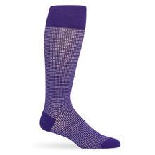 Load image into Gallery viewer, Purple / White Birdseye Dress Socks
