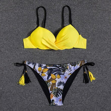 Load image into Gallery viewer, Push Up Bikinis 2022 New Swimwear Women's Bikini Swimsuits Floral Printed Bathing Suits for Women 2 Piece Bikini Women Floral Print Bikini Sets Swimsuit Beach Wear Bathing Suit Female  Two Pieces
