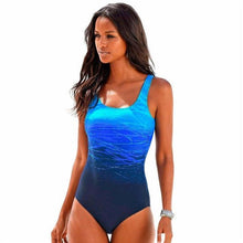 Load image into Gallery viewer, Push Up Swimwear Back One-piece Beach Bathing Suit Colorful Print One Piece Women Swimsuit  Women's Plunge Bathing Suit Strappy Mesh One Piece Swimsuit Tummy Control Swimwear
