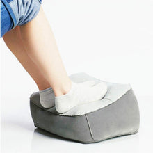 Load image into Gallery viewer, PVC Footrest Pillow Inflatable Portable Foot Rest Plush Pillow Cushion Travel Plane Train Office Home Leg Feet Relaxing Tool Inflatable Foot Rest Pillow for Travel Kids Adults Airplane Travel Pillow Adjustable Height Cushions
