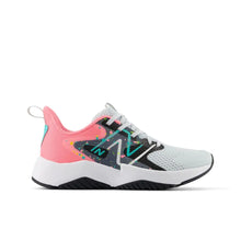 Load image into Gallery viewer, New Balance unisex-child Rave Run V2 Lace-up 12 Little Kid Quartz Grey/Ultra Pink/Cyber Jade - # GIAA71710004
