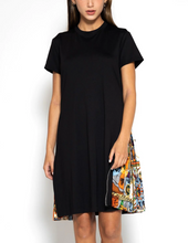 Load image into Gallery viewer, Gracia Short Sleeve Dress With Side Zipper Print Pleats  D30386
